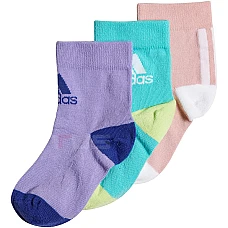 ДЕТСКИ ЧОРАПИ ADIDAS KIDS SOCKS 3PP MAUVE/LILAC/MINT ДЕТСКИ ЧОРАПИ ADIDAS KIDS SOCKS 3PP MAUVE/LILAC/MINT