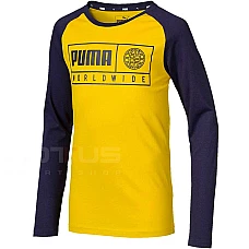 ДЕТСКА БЛУЗА PUMA ALPHA GRAPHIC LONGSLEEVE TEE YELLOW ДЕТСКА БЛУЗА PUMA ALPHA GRAPHIC LONGSLEEVE TEE YELLOW
