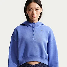 ДАМСКИ СУИТШЪРТ NIKE IF0258-460 NSW PHNX FLC OS CRP HNLY HDY СИН ДАМСКИ СУИТШЪРТ NIKE IF0258-460 NSW PHNX FLC OS CRP HNLY HDY СИН