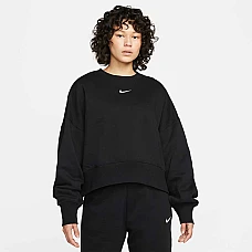 ДАМСКА БЛУЗА NIKE NSW PHNX FLC OOS CREW BLACK ДАМСКА БЛУЗА NIKE NSW PHNX FLC OOS CREW BLACK
