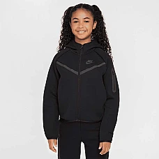 ДЕТСКО ГОРНИЩЕ ЗА МОМИЧЕ NIKE HV8695-010 NSW TCH FLC HD FZ LS PD ЧЕРНО ДЕТСКО ГОРНИЩЕ ЗА МОМИЧЕ NIKE HV8695-010 NSW TCH FLC HD FZ LS PD ЧЕРНО