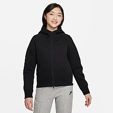 ДЕТСКО ГОРНИЩЕ ЗА МОМИЧЕ NIKE NSW TCH FLC HD FZ LS BLACK ДЕТСКО ГОРНИЩЕ ЗА МОМИЧЕ NIKE NSW TCH FLC HD FZ LS BLACK