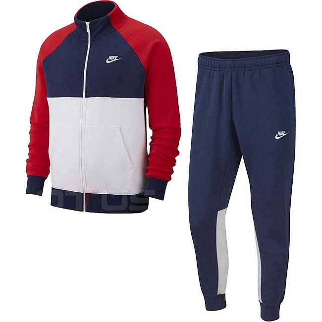 МЪЖКИ СПОРТЕН ЕКИП NIKE NSW CE TRK SUIT FLC NAVY/RED/WHITE