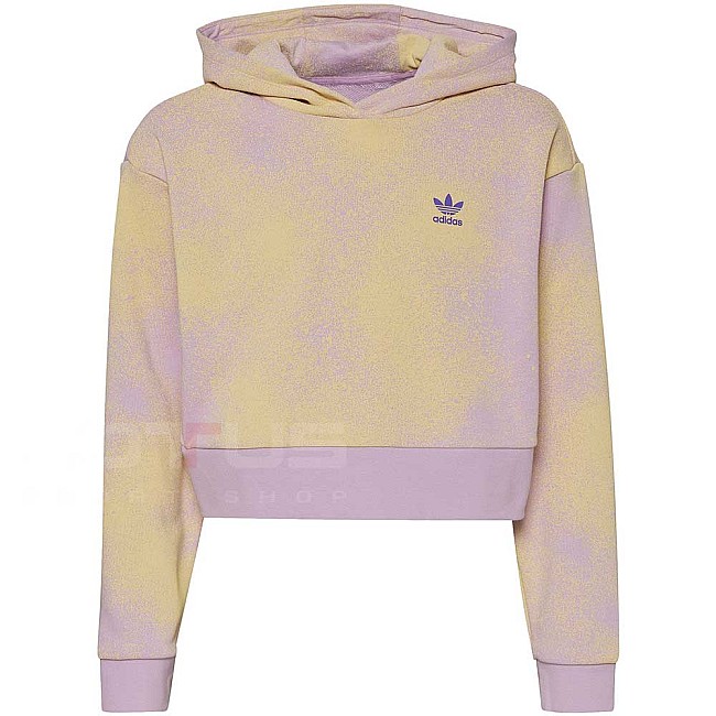 ДЕТСКИ СУИТШЪРТ ЗА МОМИЧЕ ADIDAS CROP HOODIE LILAC
