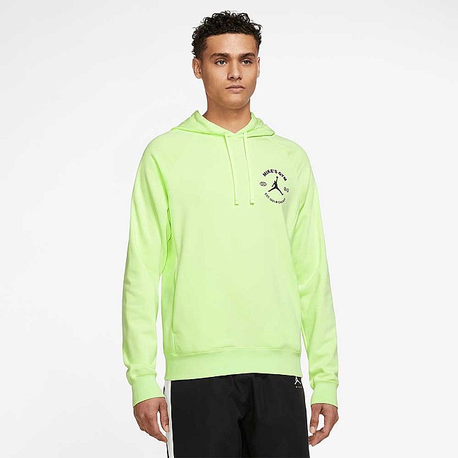 МЪЖКИ СУИТШЪРТ NIKE JORDAN DF SPRT CSVR BC GFX FLC PO LIME