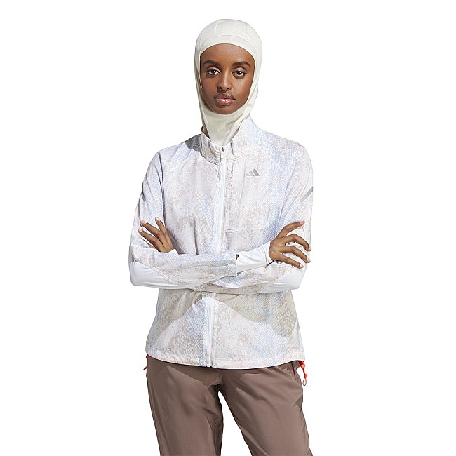 ДАМСКО ЯКЕ ADIDAS FAST JKT AOP WHITE/ALUMIN