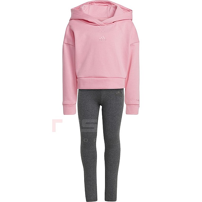 ДЕТСКИ СПОРТЕН ЕКИП ЗА МОМИЧЕ ADIDAS HOOD FL TS PINK