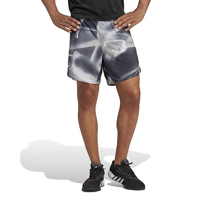 МЪЖКИ КЪСИ ПАНТАЛОНИ ADIDAS D4T HR AOP 7IN SHORT GREY