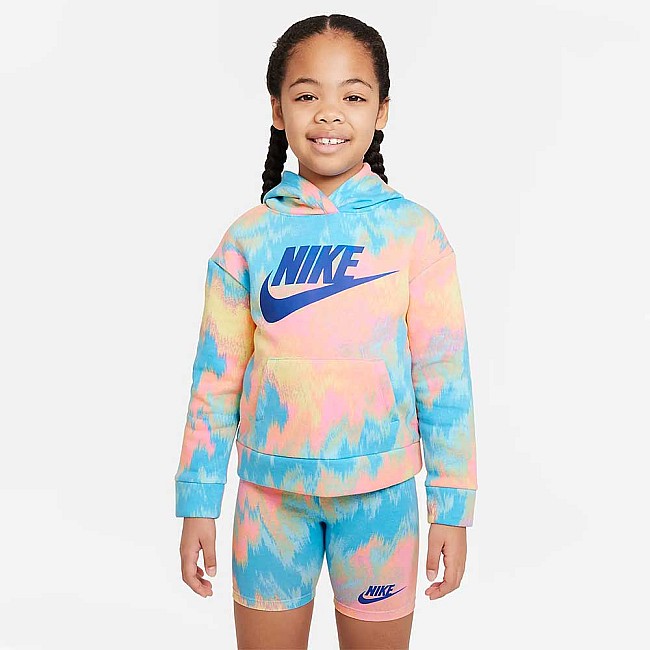 ДЕТСКИ СУИТШЪРТ ЗА МОМИЧЕ NIKE PRINTED CLUB PULLOVER BLUE