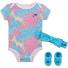 БЕБЕШКИ КОМПЛЕКТ ЗА МОМИЧЕ NIKE NHG DIGI DYE GIRLS 3 PC BOX SE BLUE/PINK