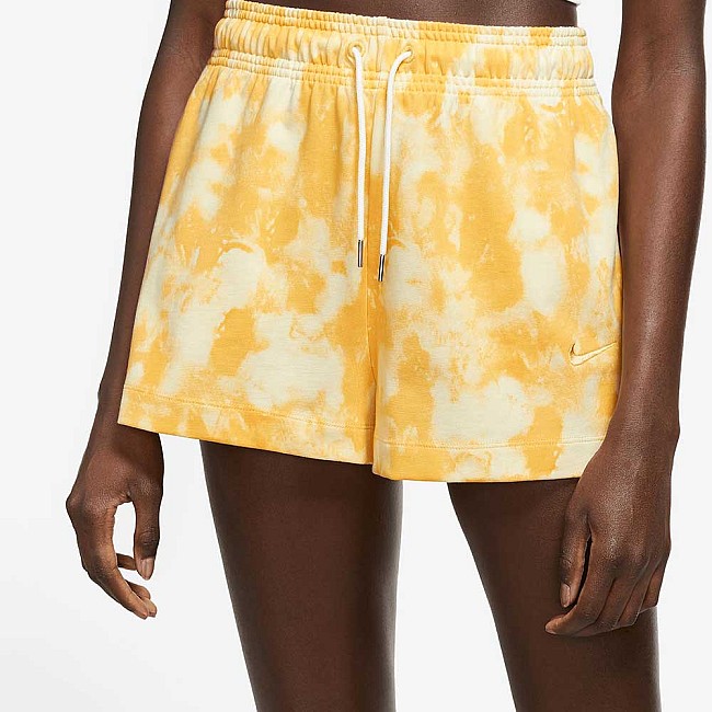 ДАМСКИ КЪСИ ПАНТАЛОНИ NIKE NSW WVE DYE JRSY SHORT A3 GOLD