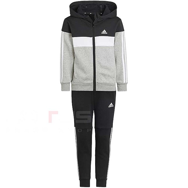 ДЕТСКИ СПОРТЕН ЕКИП ЗА МОМЧЕ ADIDAS 3S TIB FL TS BLACK/WHITE/GREY