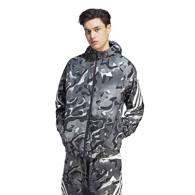 МЪЖКО ГОРНИЩЕ ADIDAS FI AOP FZ WHITE/BLACK