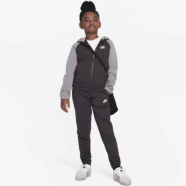 ДЕТСКИ СПОРТЕН ЕКИП ЗА МОМЧЕ NIKE NSW TRACKSUIT POLY HD FZ LBR GREY/ANTHRACITE