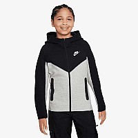 ДЕТСКО ГОРНИЩЕ ЗА МОМЧЕ NIKE NSW TECH FLC F DK GREY HTHR/BLACK