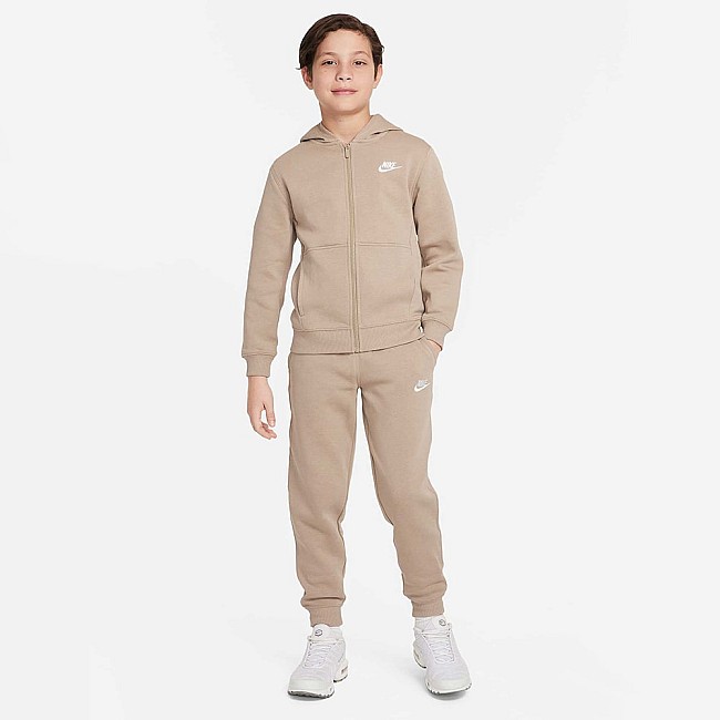 ДЕТСКИ СПОРТЕН ЕКИП ЗА МОМЧЕ NIKE NSW CLUB FLC FZ TRACKSUIT KHAKI
