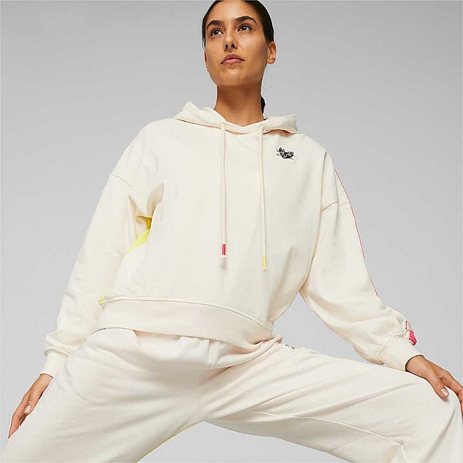 ДАМСКИ СУИТШЪРТ PUMA LEMLEM OVERSIZED FLEECE HOODIE GHOST PEPPER