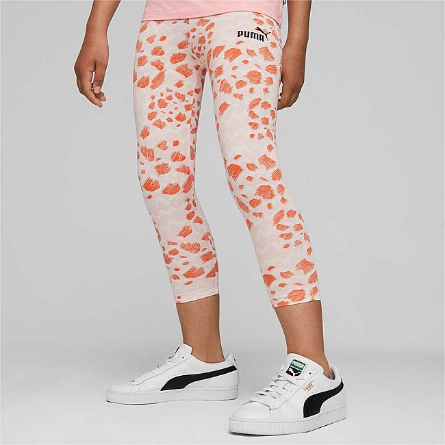 ДЕТСКО ДОЛНИЩЕ ЗА МОМИЧЕ PUMA ESSMIX MTCH AOP LEGGINGS G PINK