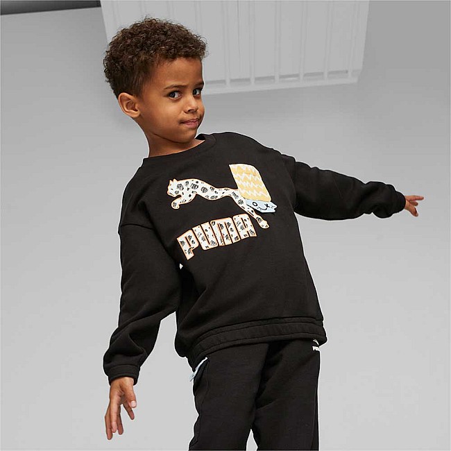 ДЕТСКА БЛУЗА ЗА МОМЧЕ PUMA CLASSICS MIX MTCH CREW TR BLACK