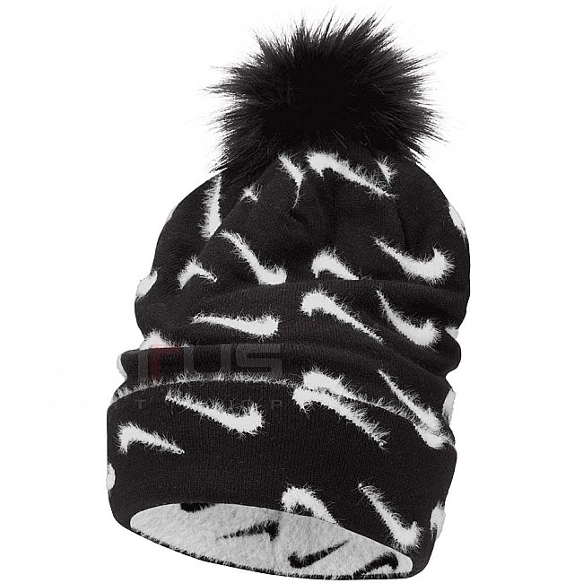 ДЕТСКА ШАПКА NIKE PEAK BEANIE POM BLACK