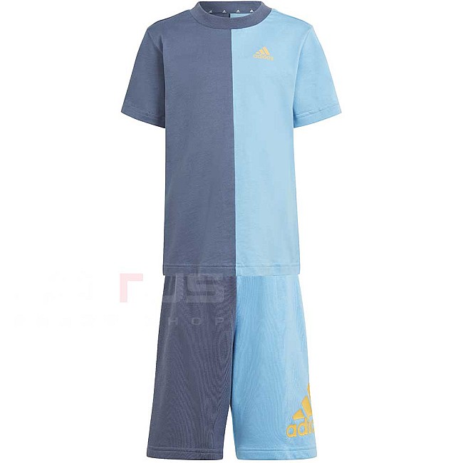 ДЕТСКИ СПОРТЕН ЕКИП ЗА МОМЧЕ ADIDAS IS2677 LK CB T SET СИН/ЖЪЛТ