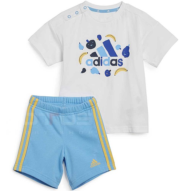 БЕБЕШКИ СПОРТЕН ЕКИП ЗА МОМЧЕ ADIDAS IS2682 I FRUIT T SET БЯЛ/СИН