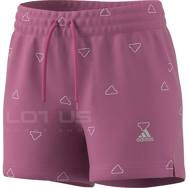 ДАМСКИ КЪСИ ПАНТАЛОНИ ADIDAS IV6107 W MNG FT SHO ТЪМНОРОЗОВИ