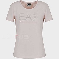 ДАМСКА ТЕНИСКА EA7 EMPORIO ARMANI 3DTT21 TRAIN LOGO SERIES W TEE SS FANCY STRASS РОЗОВА