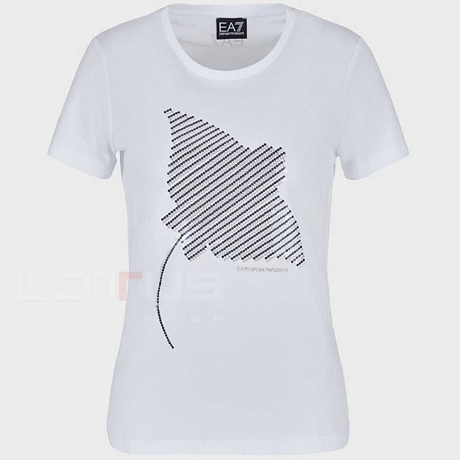 ДАМСКА ТЕНИСКА EA7 EMPORIO ARMANI 3DTT38 TRAIN COSTA SMERALDA W TEE SS БЯЛА