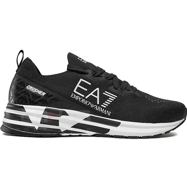 МЪЖКИ МАРАТОНКИ EA7 EMPORIO ARMANI X8X095 CRUSHER DISTANCE KNIT ЧЕРНИ/БЕЛИ