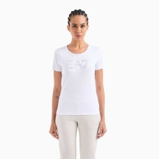 ДАМСКА ТЕНИСКА EA7 EMPORIO ARMANI 3DTT21 TRAIN LOGO SERIES W TEE SS FANCY STRASS БЯЛА