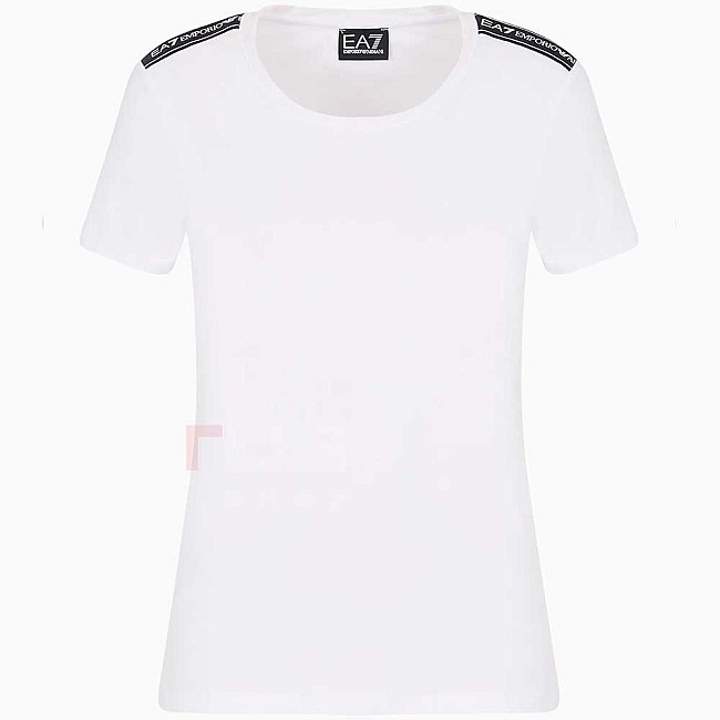 ДАМСКА ТЕНИСКА EA7 EMPORIO ARMANI 3DTT44 TRAIN LOGO SERIES W TEE SS TAPE БЯЛА