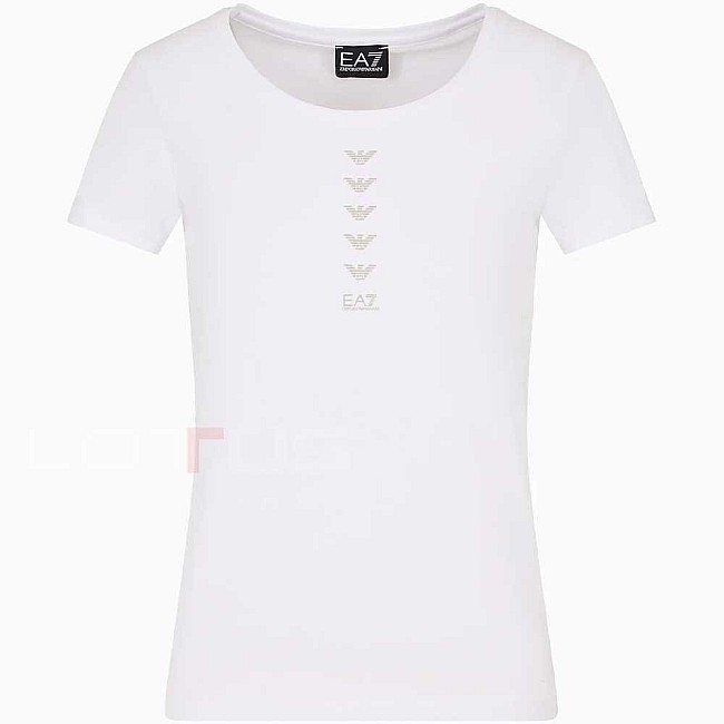 ДАМСКА ТЕНИСКА EA7 EMPORIO ARMANI 3DTT20 TRAIN LOGO SERIES W TEE SS MULTILOGO БЯЛА