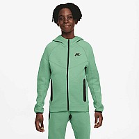 ДЕТСКО ГОРНИЩЕ ЗА МОМЧЕ NIKE NSW TECH FLC FZ СВЕТЛОЗЕЛЕН