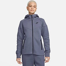 ДАМСКО ГОРНИЩЕ NIKE NSW TCH FLC WR FZ HDY СИВО-СИНЬО