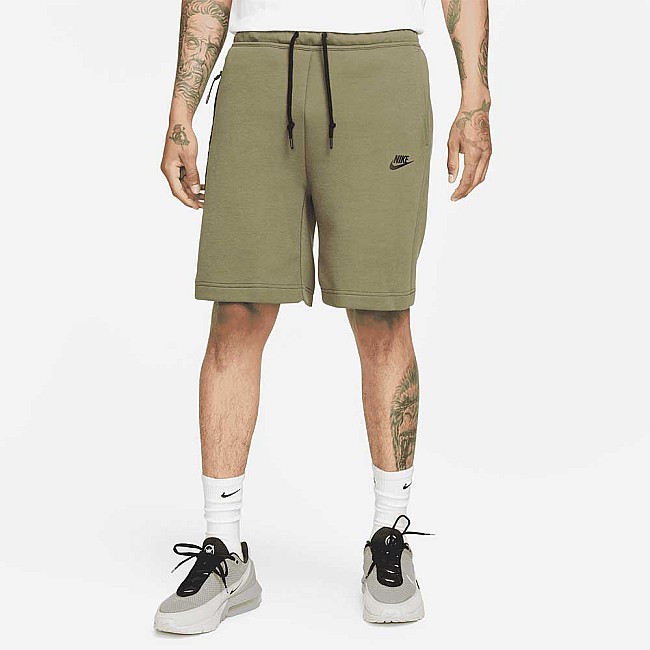 МЪЖКИ КЪСИ ПАНТАЛОНИ NIKE TCH FLC SHORT МАСЛИНЕНО ЗЕЛЕНИ