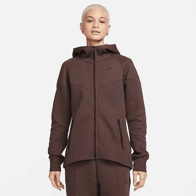 ДАМСКО ГОРНИЩЕ NIKE NSW TCH FLC WR FZ HDY КАФЯВО