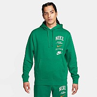 МЪЖКИ СУИТШЪРТ NIKE CLUB BB PO HDY STACK GX ЗЕЛЕН
