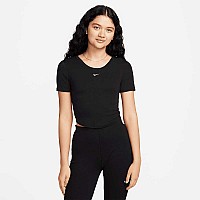 ДАМСКА ТЕНИСКА NIKE NSW CHLL KNT MRIB SS TOP ЧЕРНА