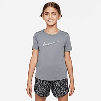 ДЕТСКА ТЕНИСКА ЗА МОМИЧЕ NIKE ONE SS TOP GX VNR СИВА