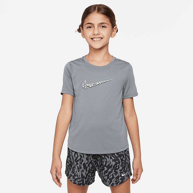 ДЕТСКА ТЕНИСКА ЗА МОМИЧЕ NIKE ONE SS TOP GX VNR СИВА
