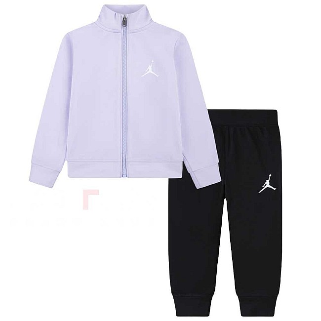 ДЕТСКИ СПОРТЕН ЕКИП ЗА МОМИЧЕ NIKE AIR JORDAN TRICOT SET БЛЕДОЛИЛАВ/ЧЕРЕН