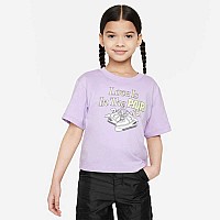 ДЕТСКА ТЕНИСКА ЗА МОМИЧЕ NIKE G SWEET SWOOSH PAIR TEE БЛЕДОЛИЛАВА