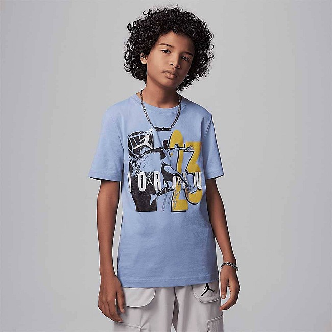 ДЕТСКА ТЕНИСКА ЗА МОМЧЕ NIKE B JORDAN RETRO SPEC S/S TEE СИНЯ