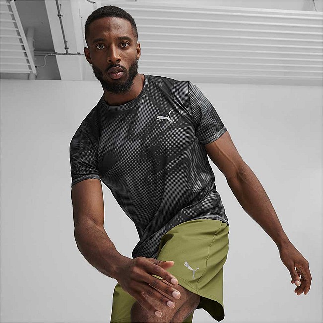 МЪЖКА ТЕНИСКА PUMA 52421951 RUN FAVORITE AOP SS TEE M ЧЕРНА