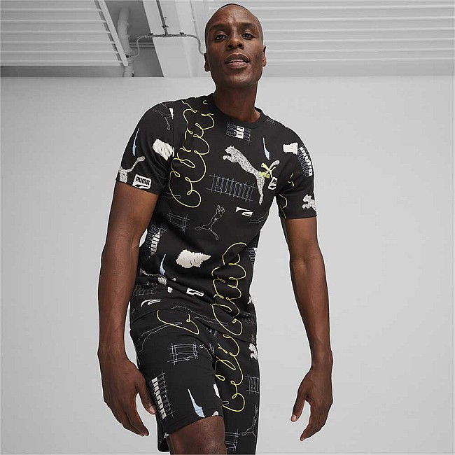МЪЖКА ТЕНИСКА PUMA 62428101 CLASSICS BRAND LOVE AOP TEE ЧЕРНА