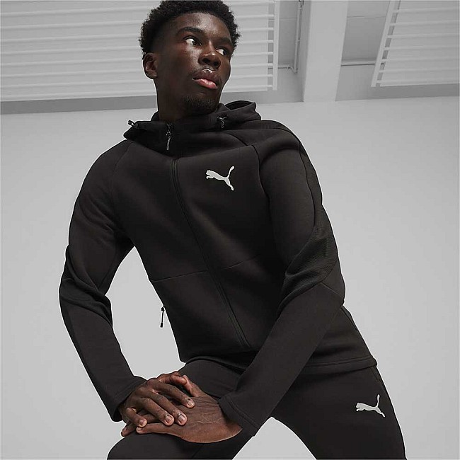 МЪЖКО ГОРНИЩЕ PUMA 67899501 EVOSTRIPE FULL-ZIP HOODIE DK ЧЕРЕН