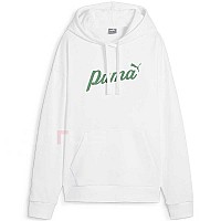 ДАМСКИ СУИТШЪРТ PUMA ESS+ BLOSSOM SCRIPT HOODIE TR БЯЛ