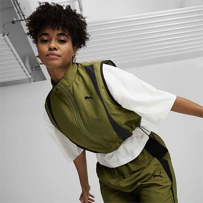 ДАМСКИ ЕЛЕК PUMA 62429933 DARE TO WOVEN VEST МАСЛИНЕНО ЗЕЛЕН