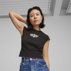 ДАМСКА ТЕНИСКА PUMA X X-GIRL 62470501 RIBBED SLIM TEE ЧЕРНА